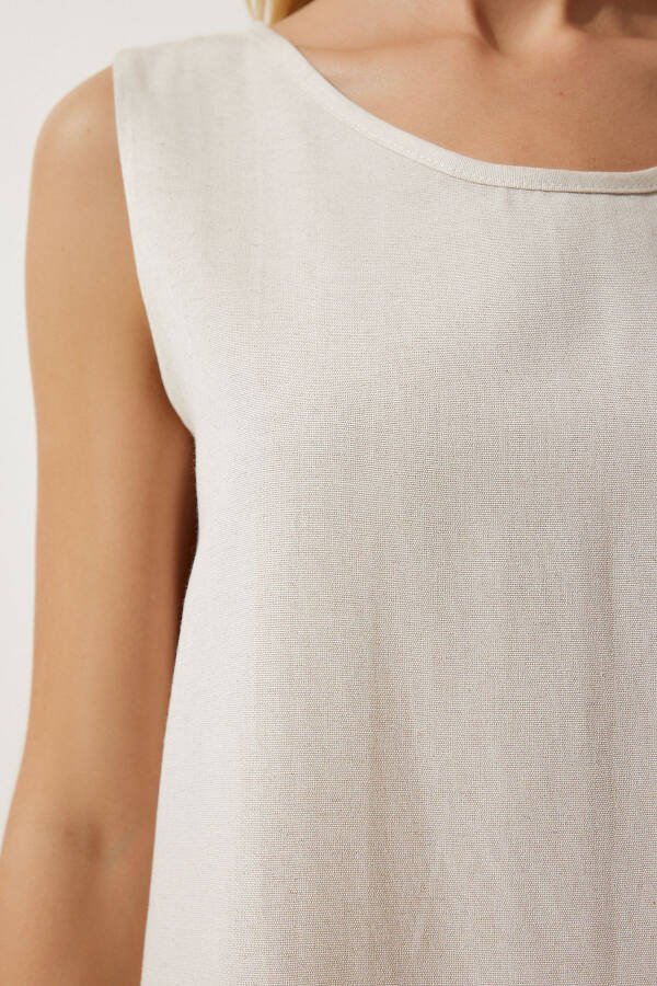 Women's Summer Linen Viscose A-line Dress BH00416 - 5