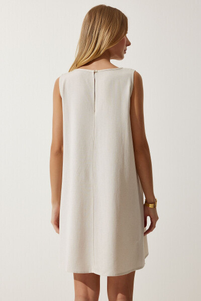Women's Summer Linen Viscose A-line Dress BH00416 - 6