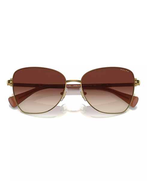 Women's Sunglasses, Ra4146 Shiny Gold, Brown - 4