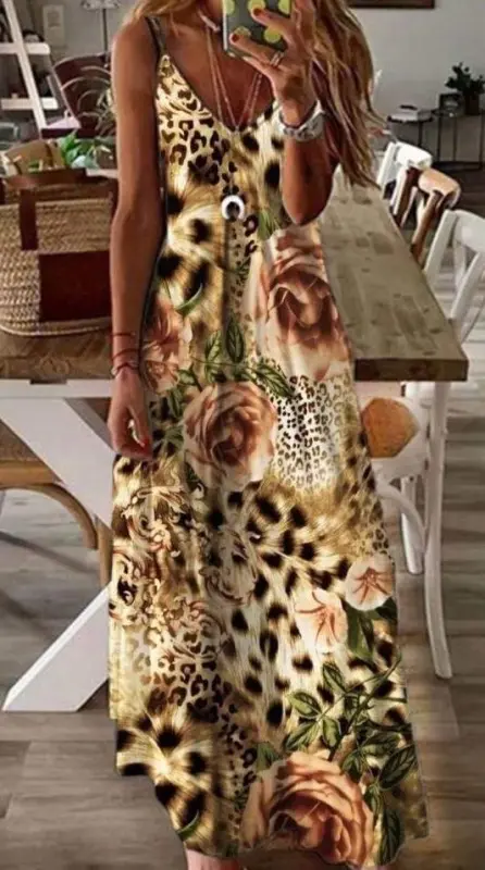 Women's Supreme Fabric Digital Printed Dress - BÜYÜKBEDENIZ