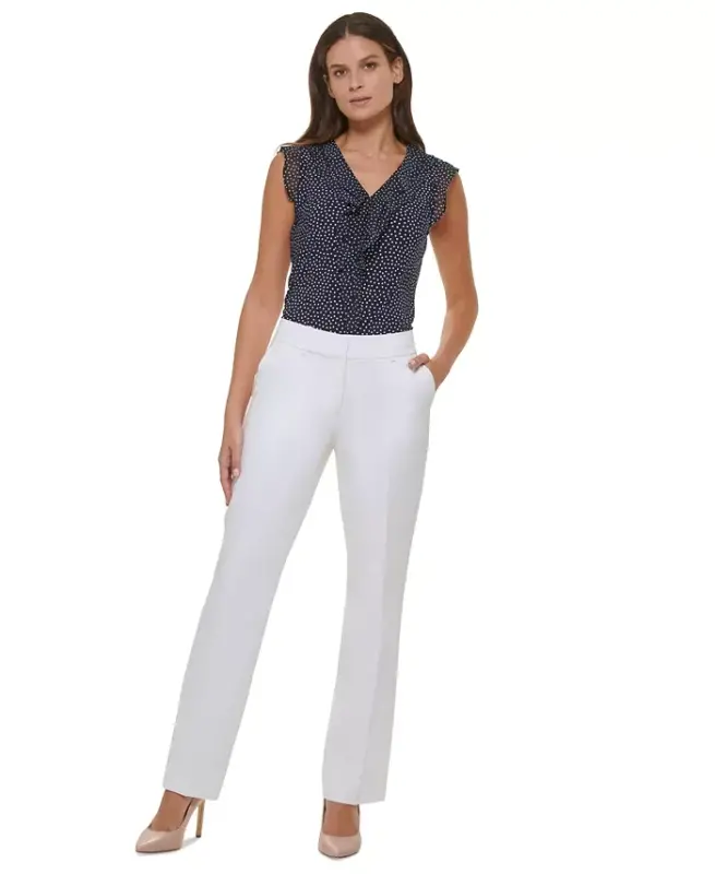 Women’s Sutton Boot-Leg Trousers - Ivory - 2