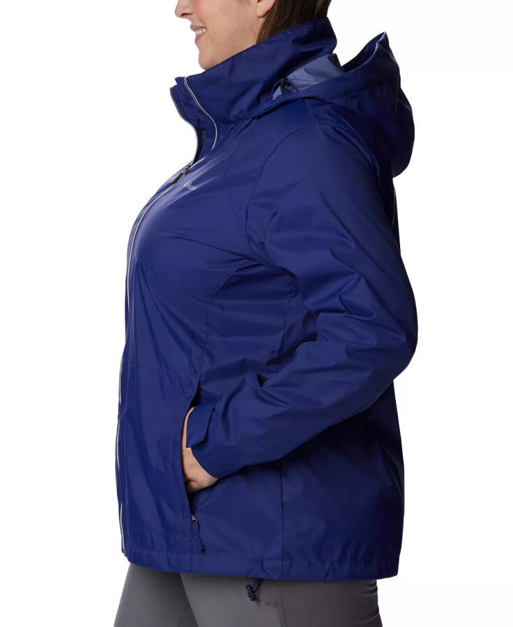 Women's Switchback Waterproof Packable Rain Jacket, XS-3X Dark Sapphire - 3