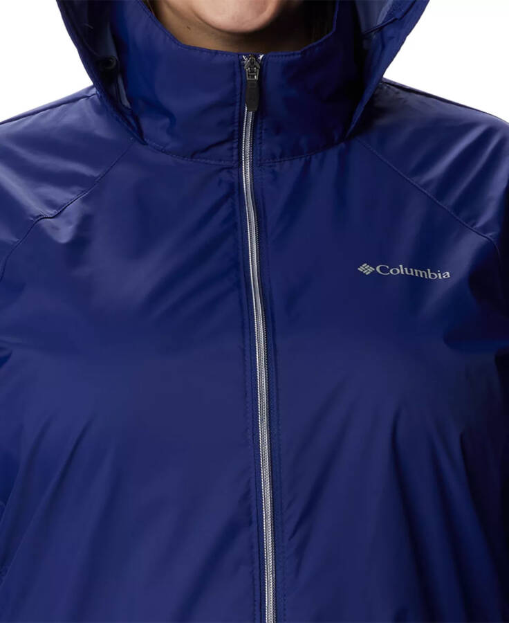 Women's Switchback Waterproof Packable Rain Jacket, XS-3X Dark Sapphire - 4