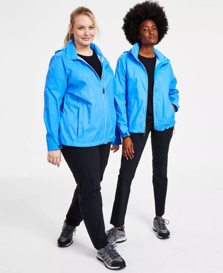 Women's Switchback Waterproof Packable Rain Jacket, XS-3X Harbor Blue - 1