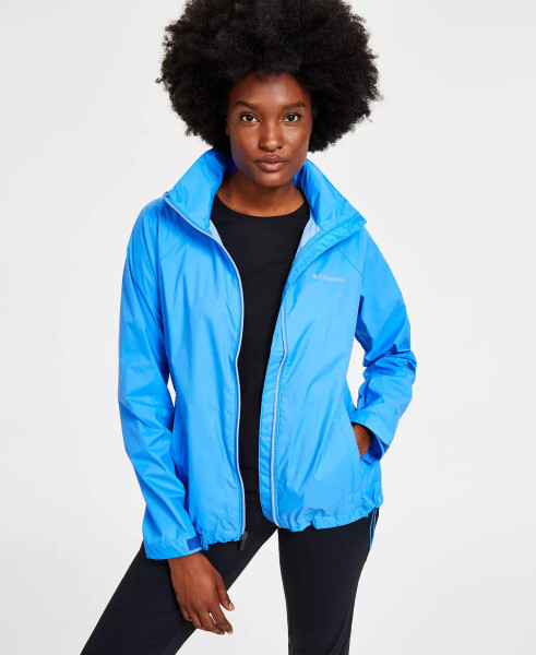 Women's Switchback Waterproof Packable Rain Jacket, XS-3X Harbor Blue - 2