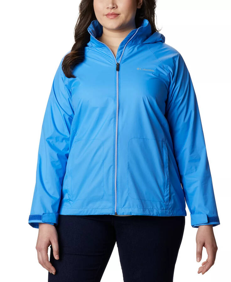 Women's Switchback Waterproof Packable Rain Jacket, XS-3X Harbor Blue - 5