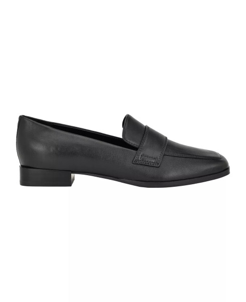 Women's Tadyn Square Toe Slip-On Casual Loafers Black Leather - 2