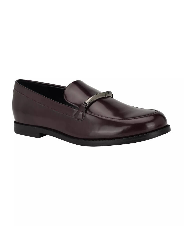 Women's Tedda Slip-On Dress Flat Loafers Dark Red - 1