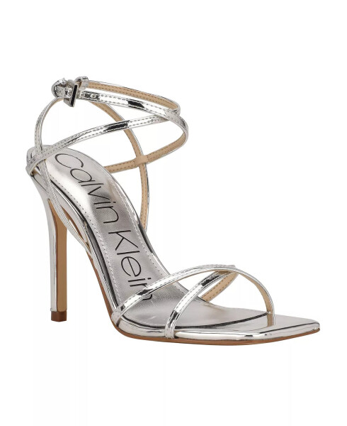 Women's Tegin Strappy Dress High Heel Sandals Silver - 1