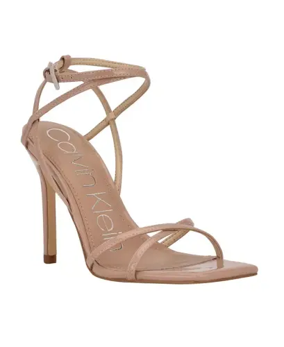 Women's Tegin Strappy High Stiletto Dress Sandals - Nude Patent - 4