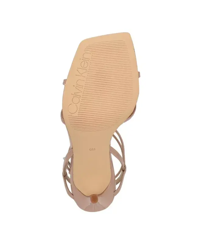 Women's Tegin Strappy High Stiletto Dress Sandals - Nude Patent - 5