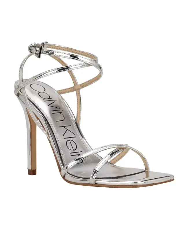 Tegin Strappy High Stiletto Dress Sandals - CALVIN KLEIN