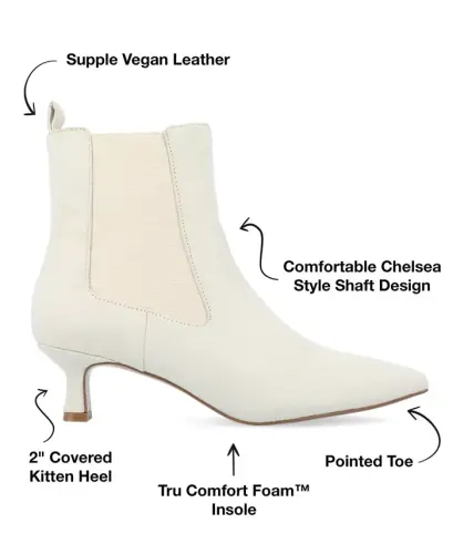 Women's Tenlee Pointed Toe Kitten Heel Dress Booties - 7