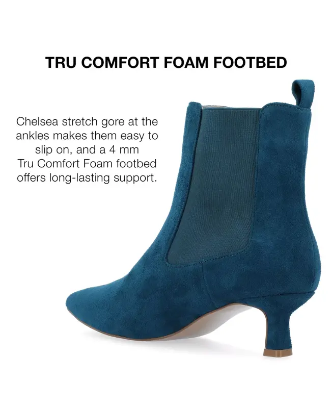 Women's Tenlee Pointed Toe Kitten Heel Dress Booties - 9