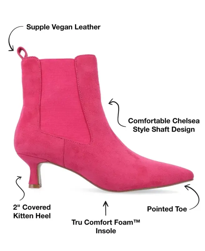Women's Tenlee Pointed Toe Kitten Heel Dress Booties - 7