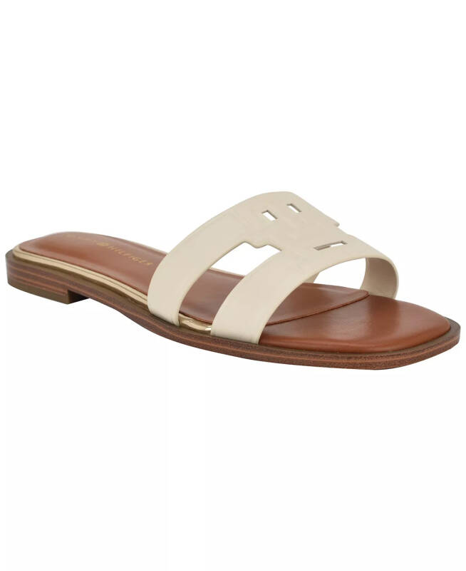 Women's Terenz Logo Strap Flat Slide Sandals - 1