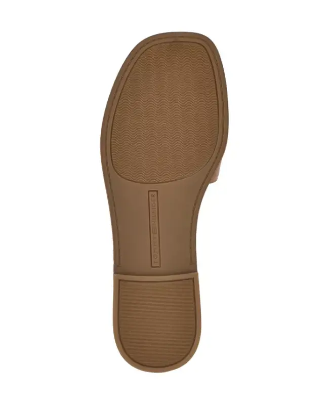 Women's Terenz Logo Strap Flat Slide Sandals - British Tan - 5