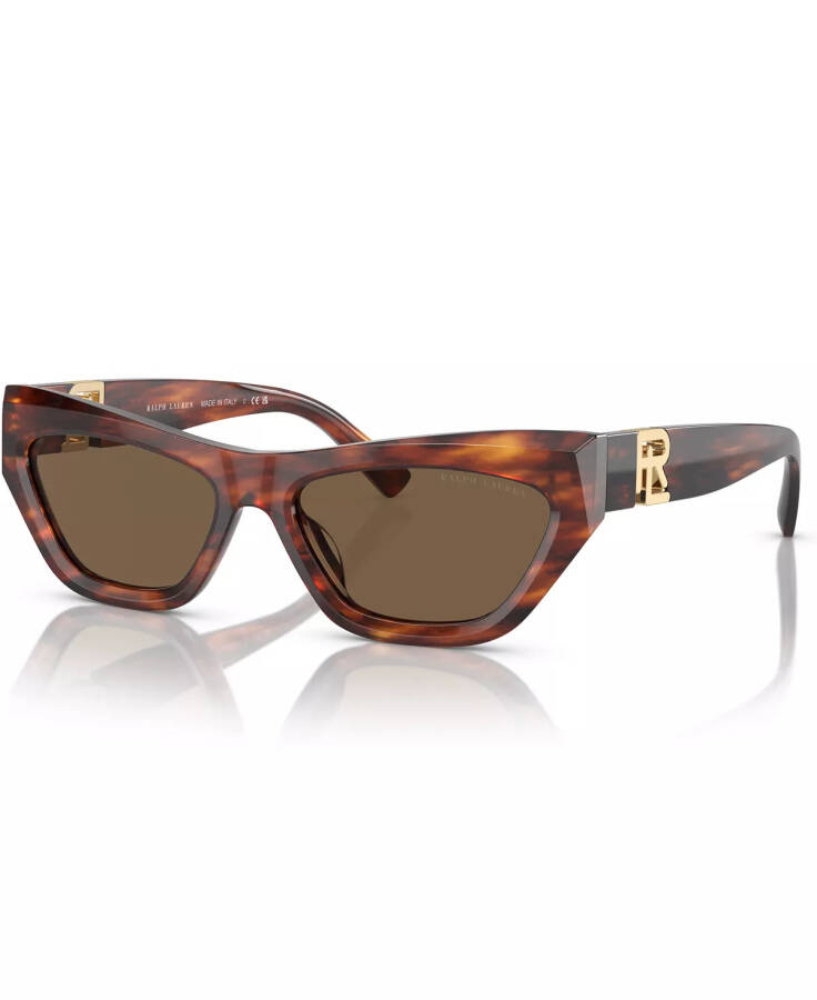 Women's The Kiera Sunglasses RL8218U Striped Havana - 2