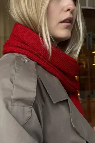 Women's Thessaloniki Knit Scarf Red 22wk271 - 3