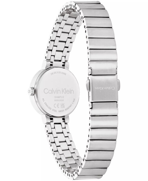 Women's Three Hand Silver Stainless Steel Bracelet Watch 25mm Silver - 3