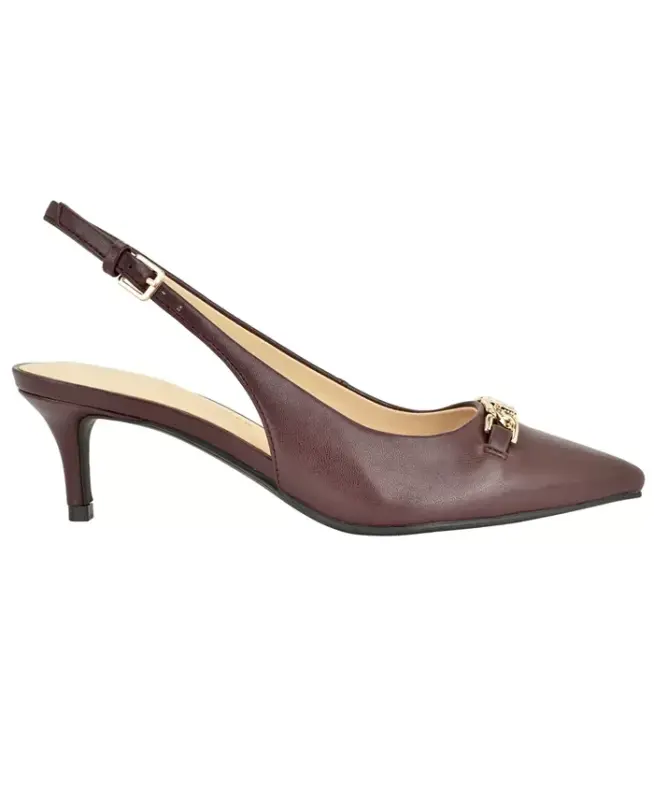 Women's Tienna Kitten Heel Slingback Pump - Dark Red - 2