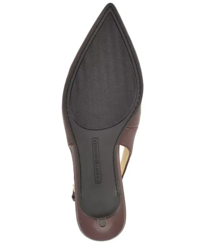 Women's Tienna Kitten Heel Slingback Pump - Dark Red - 5