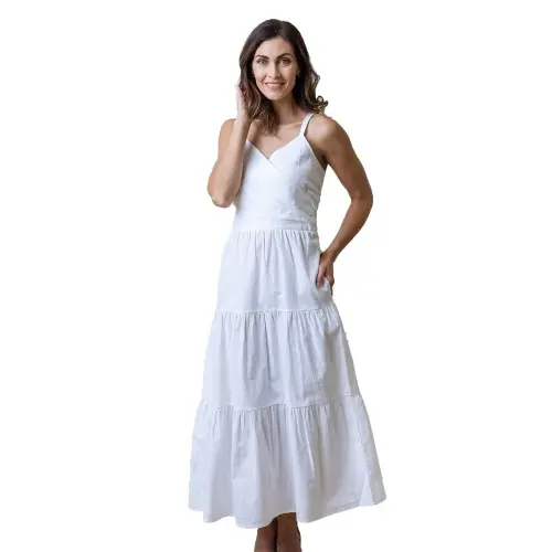 Women's Tiered Wrap Dress - 1
