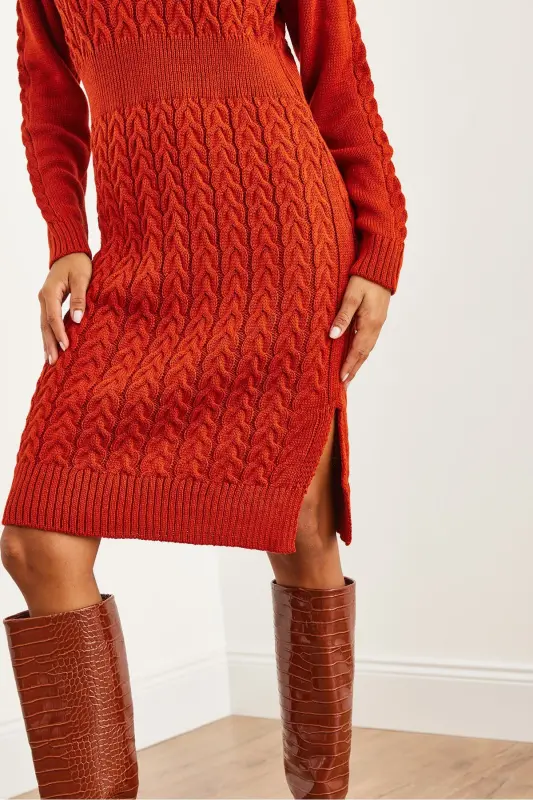 Women's Tile Belted Slit Braided Mini - 6