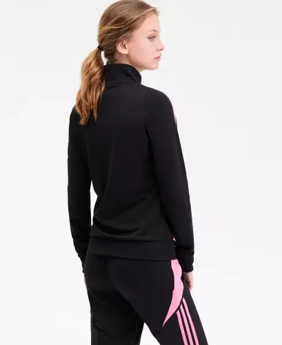 Women's Tiro 24 Zip-Up Track Jacket-Black/easy Pink - 4