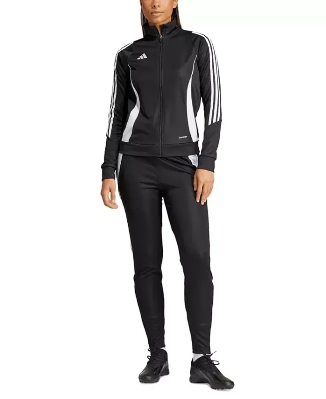 Women's Tiro 24 Zip-Up Track Jacket-Black/white - 6