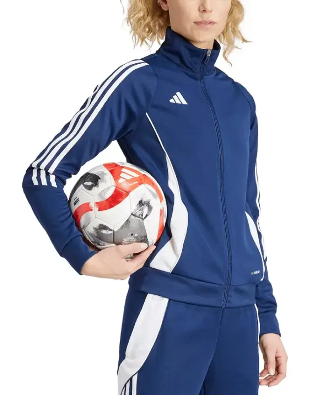 Women's Tiro 24 Zip-Up Track Jacket-Team Navy Blue/white - 3