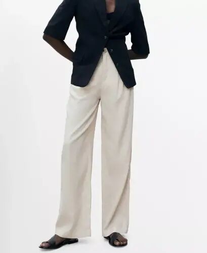 Women's Tortoiseshell Button Linen Pants - 1