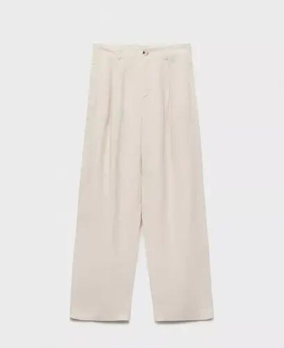 Women's Tortoiseshell Button Linen Pants - 2