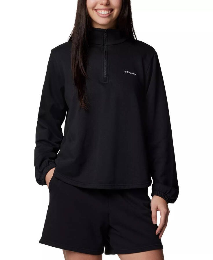 Women's Trek French Terry Half Zip Sweatshirt Black - 1