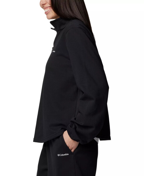 Women's Trek French Terry Half Zip Sweatshirt Black - 3