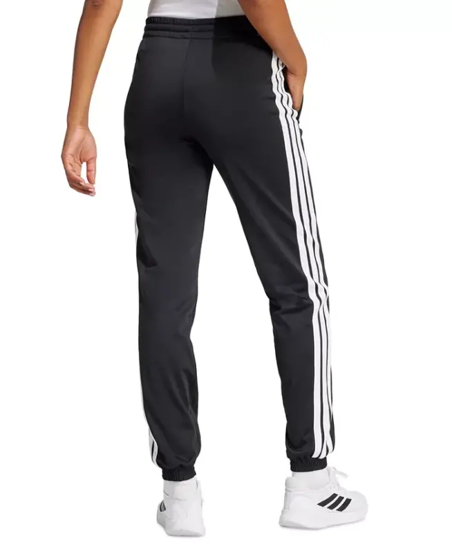 Women's Tricot 3-Stripes Track Pants-Black/White - 5