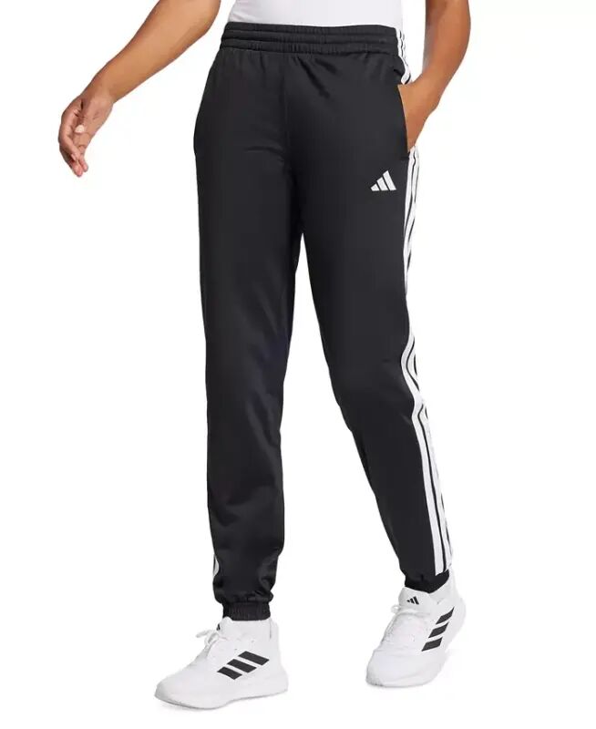Women's Tricot 3-Stripes Track Pants-Black/White - 1