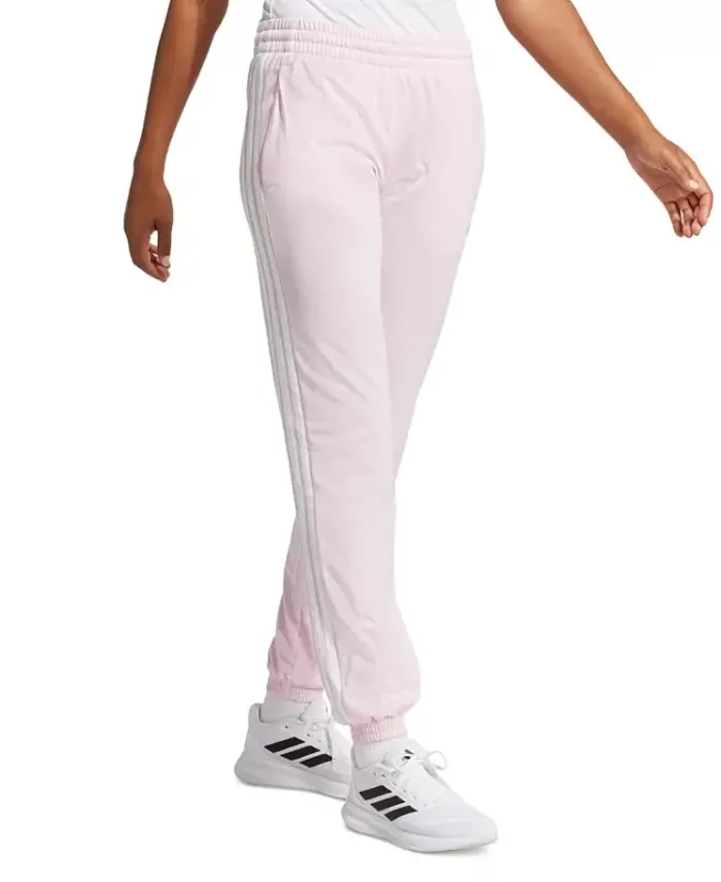 Women's Tricot 3-Stripes Track Pants-Clear Pink - 2