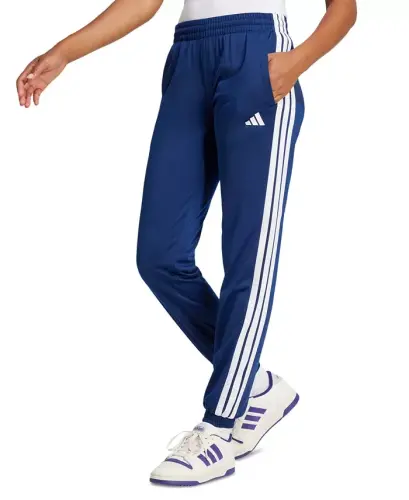 Women's Tricot 3-Stripes Track Pants-Dark Blue/white - 2