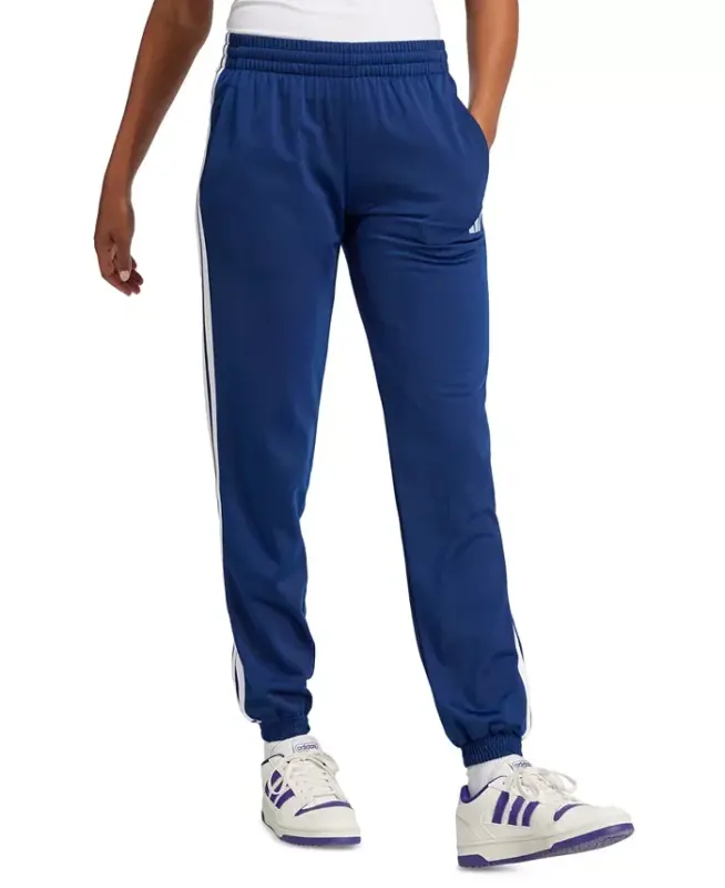 Women's Tricot 3-Stripes Track Pants-Dark Blue/white - 3