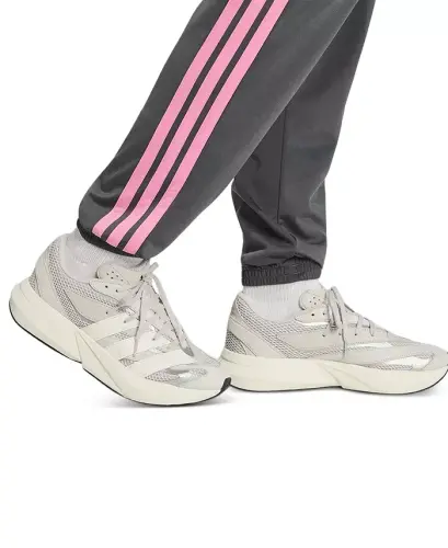 Women's Tricot 3-Stripes Track Pants - Grey Six Melange Multi Stripe - 3