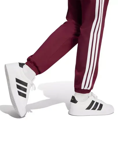 Women's Tricot 3-Stripes Track Pants - Maroon/white - 4
