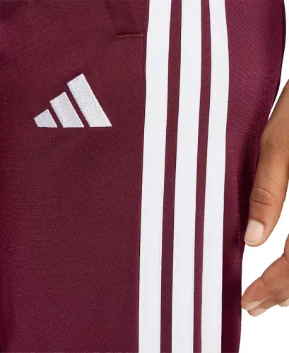 Women's Tricot 3-Stripes Track Pants - Maroon/white - 5