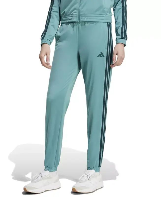 Women's Tricot 3-Stripes Track Pants - Powder Teal/aurora Ivy - ADIDAS
