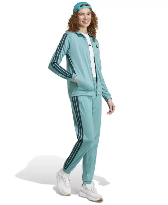 Women's Tricot 3-Stripes Track Pants - Powder Teal/aurora Ivy - 2