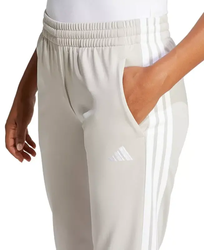 Women's Tricot 3-Stripes Track Pants-Wonder Alumina/white - 3