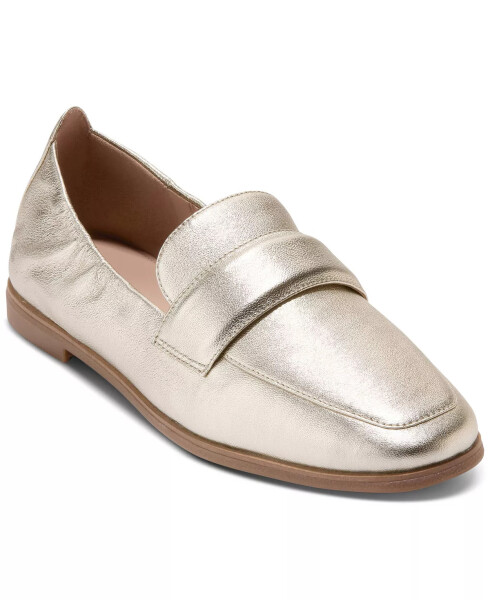 Women's Trinnie Soft Loafer Flats Soft Gold Leather - 1