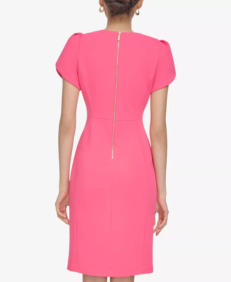 Women's Tulip-Sleeve Sheath Dress Rosebud - 2