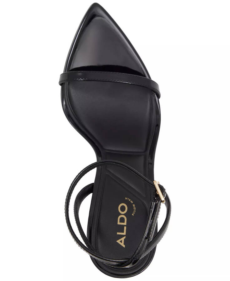 Women's Tulipa Ankle-Strap Stiletto Dress Sandals Black Patent - 4