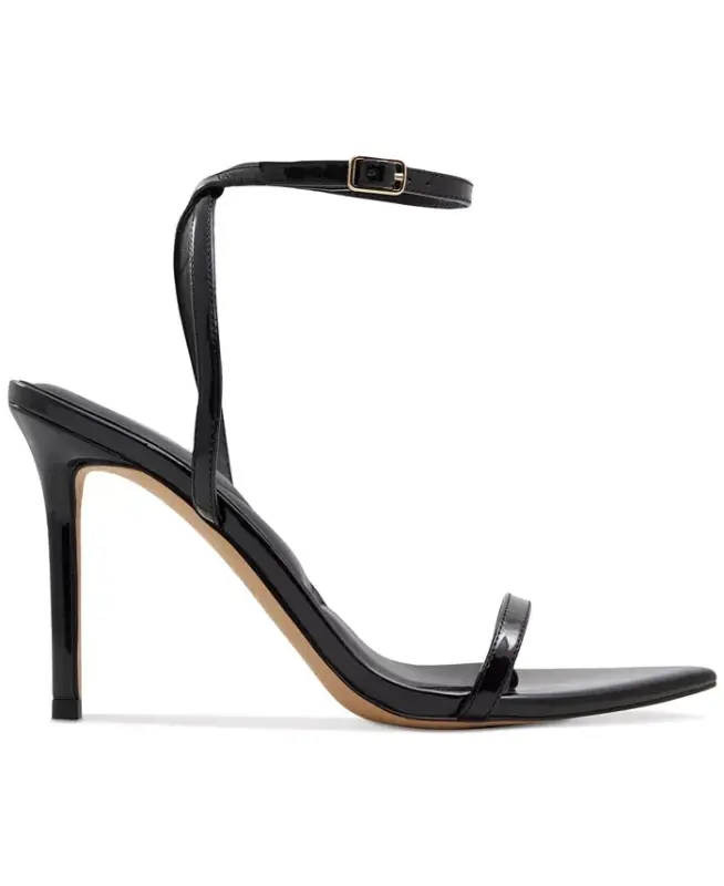 Women's Tulipa Ankle-Strap Stiletto Dress Sandals-Dark Beige Patent - 6